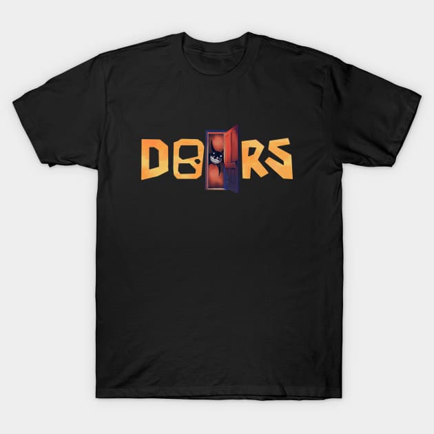 Open DOORS - Screech (Roblox Doors) T-Shirt by Atomic City Art